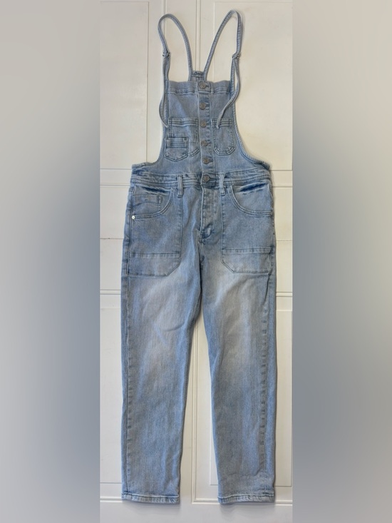KanCan Denim - Kancan Women’s Sz S Light Wash Blue Denim Overalls Jumpsuit